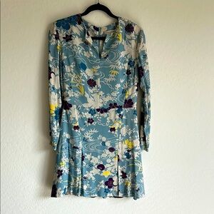 paul & joe sister dress floral long sleeve Sz 38/US 6